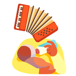 Baby bottle and Accordion