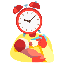 Baby bottle and Alarm clock