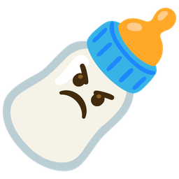 Baby bottle and Angry face