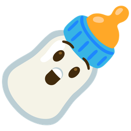 Baby bottle and Astonished face