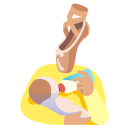 Baby bottle and Ballet shoes