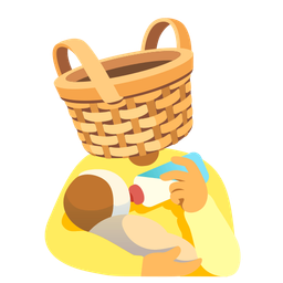 Baby bottle and Basket