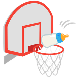 Baby bottle and Basketball