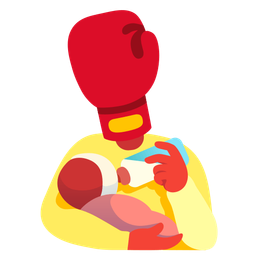 Baby bottle and Boxing glove