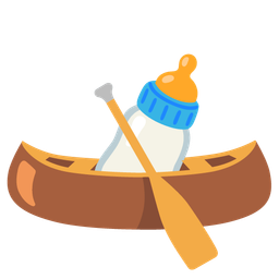 Baby bottle and Canoe