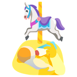 Baby bottle and Carousel horse