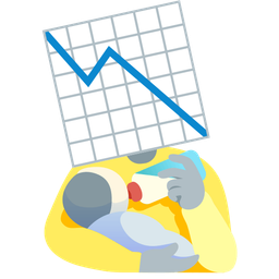 Baby bottle and Chart decreasing
