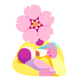 Baby bottle and Cherry blossom