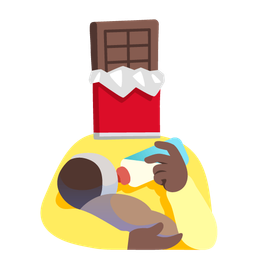 Baby bottle and Chocolate bar