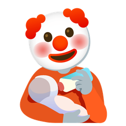 Baby bottle and Clown face