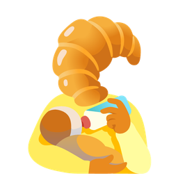 Baby bottle and Croissant