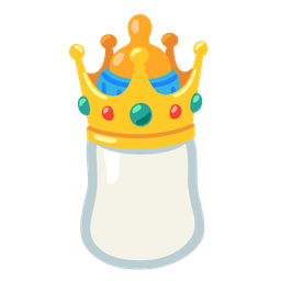 Baby bottle and Crown