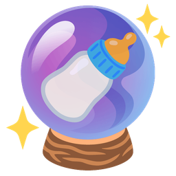 Baby bottle and Crystal ball
