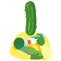 Baby bottle and Cucumber