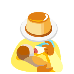 Baby bottle and Custard