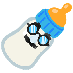 Baby bottle and Disguised face