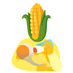 Baby bottle and Ear of corn