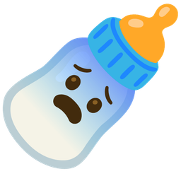 Baby bottle and Fearful face