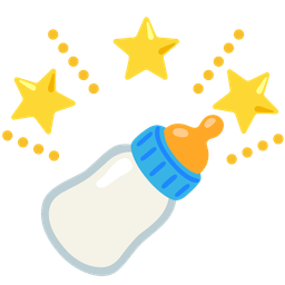 Baby bottle and Glowing star