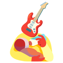 Baby bottle and Guitar