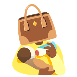 Baby bottle and Handbag