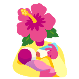 Baby bottle and Hibiscus