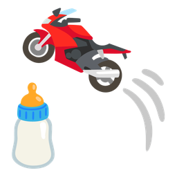 Baby bottle and Motorcycle