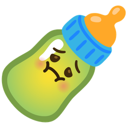 Baby bottle and Nauseated face