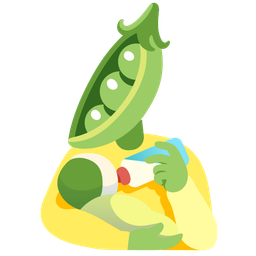 Baby bottle and Pea pod
