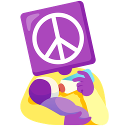 Baby bottle and Peace symbol