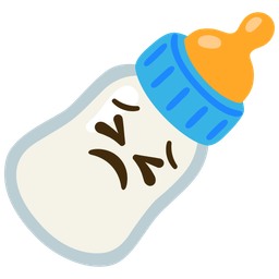 Baby bottle and Persevering face