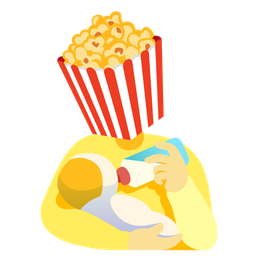 Baby bottle and Popcorn