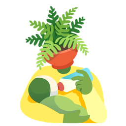 Baby bottle and Potted plant