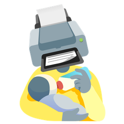 Baby bottle and Printer