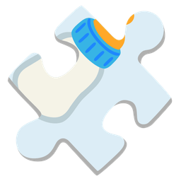 Baby bottle and Puzzle piece