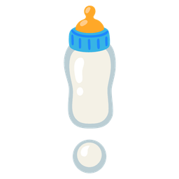 Baby bottle and Red exclamation mark