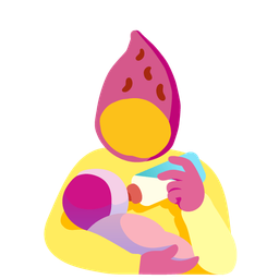 Baby bottle and Roasted sweet potato