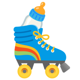 Baby bottle and Roller skate