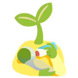 Baby bottle and Seedling