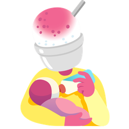 Baby bottle and Shaved ice