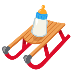 Baby bottle and Sled