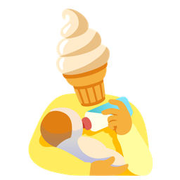 Baby bottle and Soft ice cream