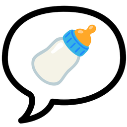 Baby bottle and Speech balloon