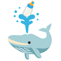 Baby bottle and Spouting whale