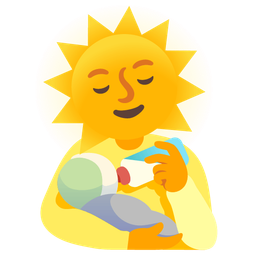 Baby bottle and Sun with face