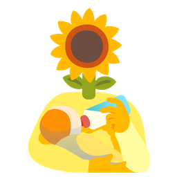 Baby bottle and Sunflower