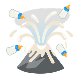 Baby bottle and Volcano