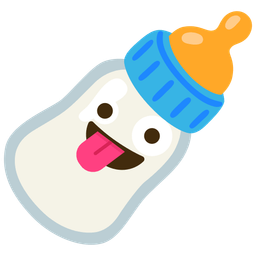 Baby bottle and Zany face