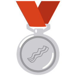 bacon and 2nd place medal