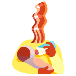 bacon and baby bottle